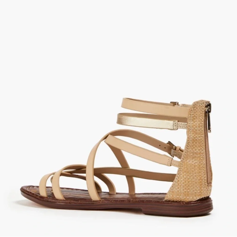 Sam Elderman Gibbs Leather Strappy Gladiator Sandals - NWT - Picture 2 of 11